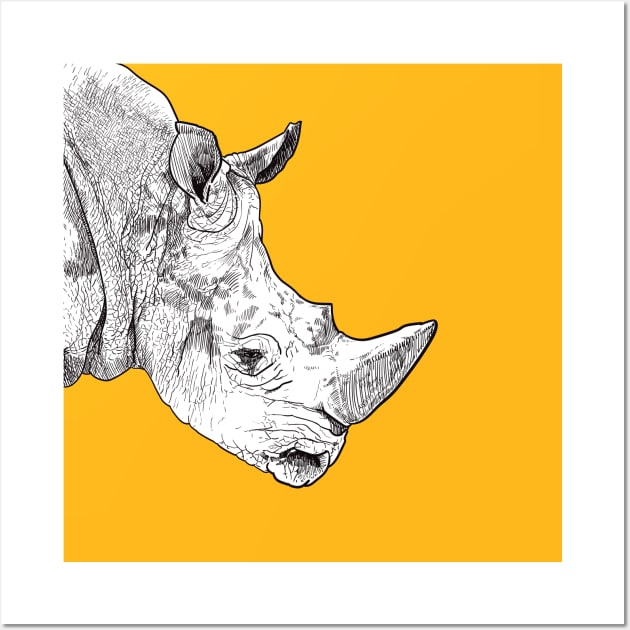 Head of a rhino Wall Art by StefanAlfonso